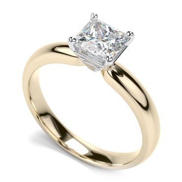 Solitário com Diamantes Princess - Helder Joalheiros 