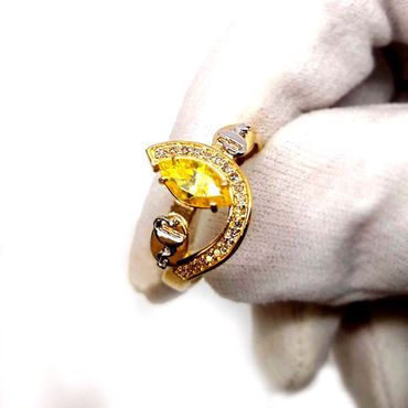 Anel de Formatura em Ouro 18k Citrino - Helder Joalheiros 