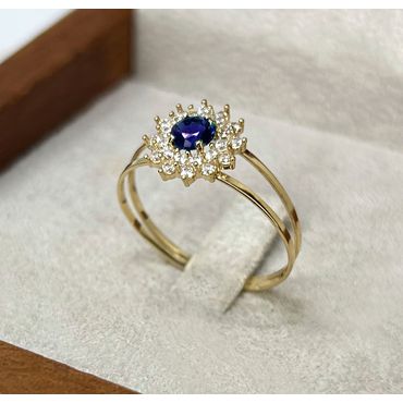 Anel de Formartura em Ouro 18k Personalizado Flor - Helder Joalheiros 
