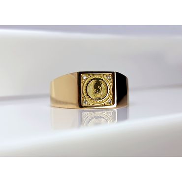 Anel de Formatura em Ouro 18k Engenharia Civil - Helder Joalheiros 