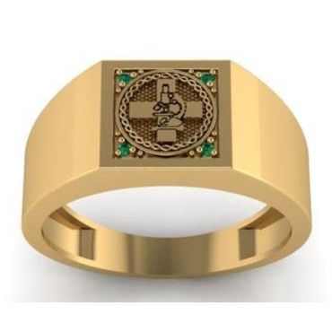Anel de Formatura em Ouro 18k Curso de Biomedicina - Helder Joalheiros 
