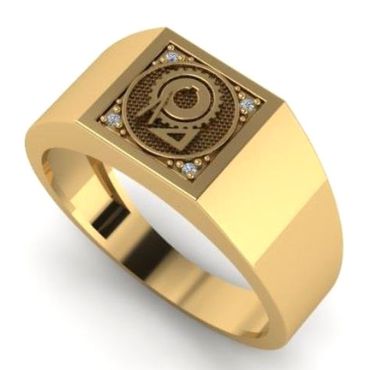 Anel de Formatura em Ouro 18k Curso de Engenharia de Produção - Helder Joalheiros 