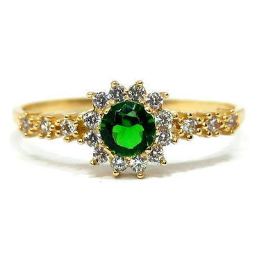 Anel de Formatura em Ouro 18k Flor Cravejada - Helder Joalheiros 