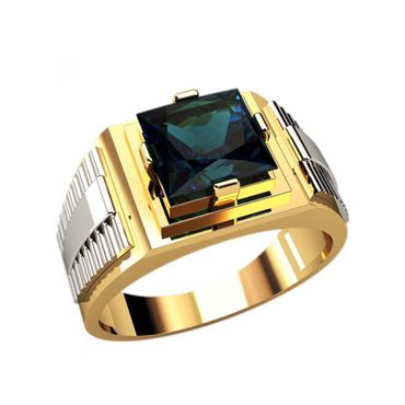 Anel de Formatura Masculino com Pedra Natural Carre - Ouro 18k - Helder Joalheiros 