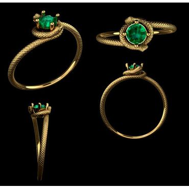 Anel de Formatura Serpente com Pedra em Ouro 18k - Helder Joalheiros 