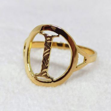 Anel Letra em Ouro 18K - Helder Joalheiros 