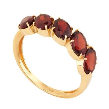 Anel em Ouro Amarelo 18k Granada - Helder Joalheiros 