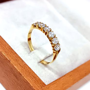 Meia Aliança em Ouro 18k para Casamento e Noivado - Helder Joalheiros 