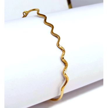 Bracelete em Ouro 18k Ondulado - Helder Joalheiros 