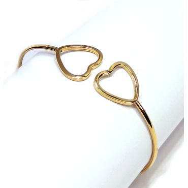 Bracelete em Ouro 18k Corações Vazados - Helder Joalheiros 