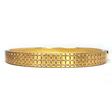 Bracelete em Ouro 18k Trabalhado Cravejado com Diamantes - Helder Joalheiros 