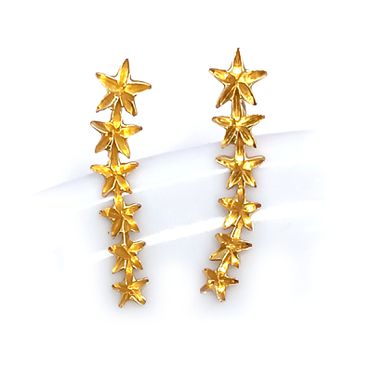 Brinco em Ouro 18k Transpassado Estrelas - Helder Joalheiros 