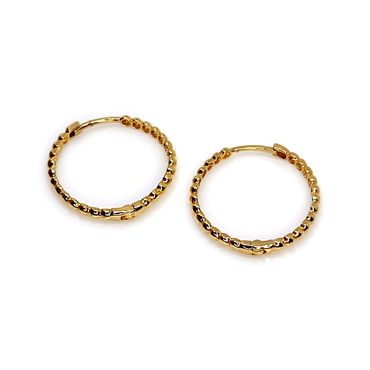 Brinco em Ouro 18k Argola com Bolinhas - Helder Joalheiros 