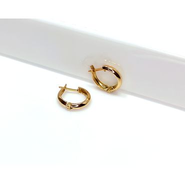 Brinco de Argola com Trava em Ouro 18k - Helder Joalheiros 