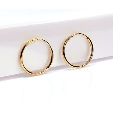 Brinco de Argola em Ouro 18k fio redondo - Helder Joalheiros 