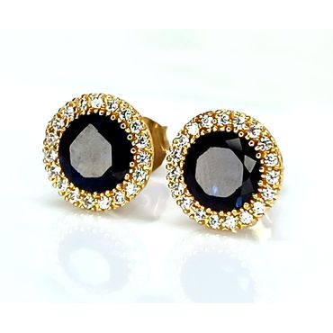 Brinco em Ouro 18k Redondo Cravejada - Helder Joalheiros 