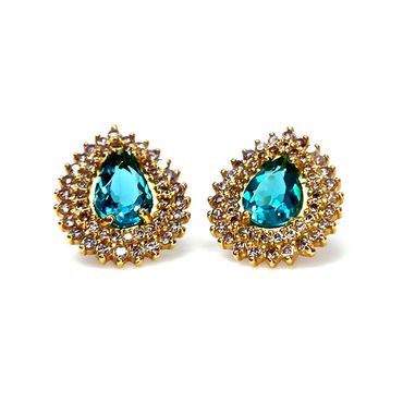 Brinco Gota Cravejada em Ouro 18k - Helder Joalheiros 