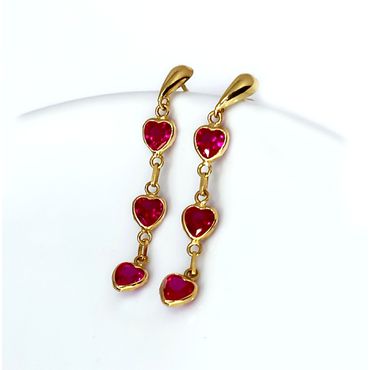 Brinco em Ouro 18k Corações - Helder Joalheiros 