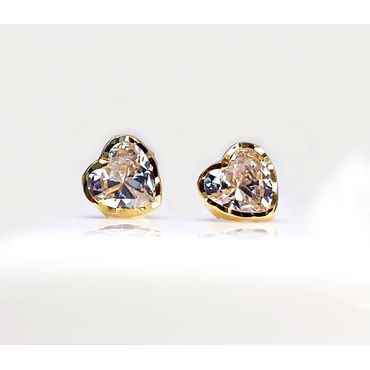 Brinco em Ouro 18k Coração - Helder Joalheiros 