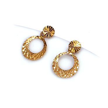 Brinco em Ouro 18k Redondo Diamantado - Helder Joalheiros 