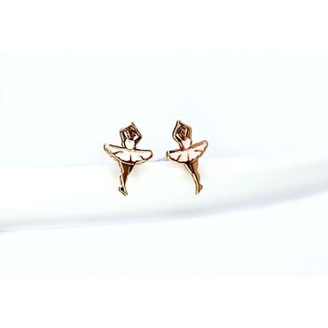 Brinco em Ouro 18k Bailarina Esmaltada - Helder Joalheiros 