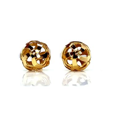 Brinco em Ouro 18k Bola Trabalhada - Helder Joalheiros 
