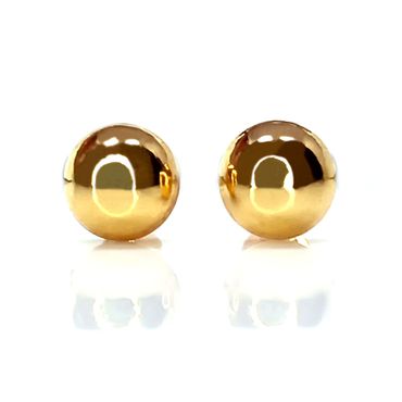 Brinco em Ouro 18k Meia Bola Polida - Helder Joalheiros 