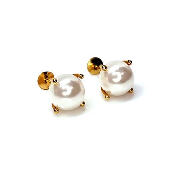 Brinco em Ouro 18k Pérola com Garras - Helder Joalheiros 