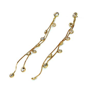 Brinco em Ouro 18k Zircônias - Helder Joalheiros 