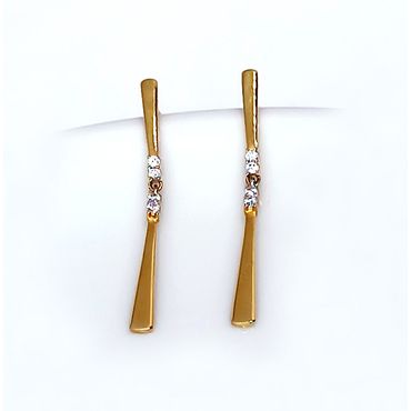 Brinco em Ouro 18k Palito Articulado - Helder Joalheiros 