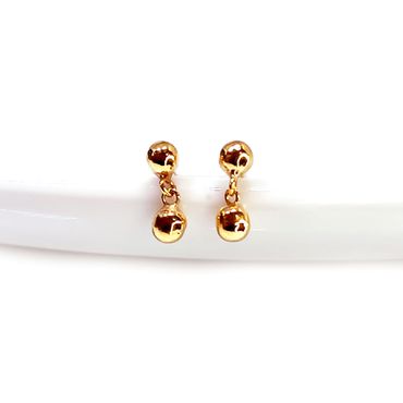 Brinco em Ouro 18k Pingente Bolinha - Helder Joalheiros 
