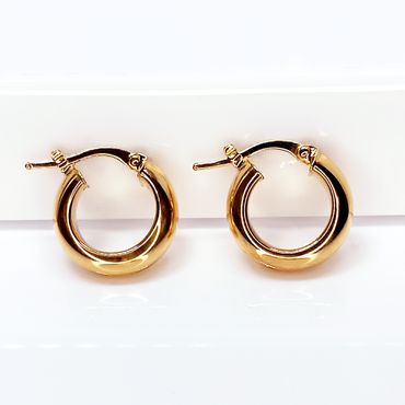 Brinco em Ouro 18k Argola Bojuda - Helder Joalheiros 