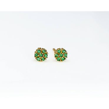 Brinco Margaridinha com Pedras em Ouro 18K - Helder Joalheiros 