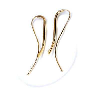 Brinco Gancho Curvo em Ouro 18k - Helder Joalheiros 
