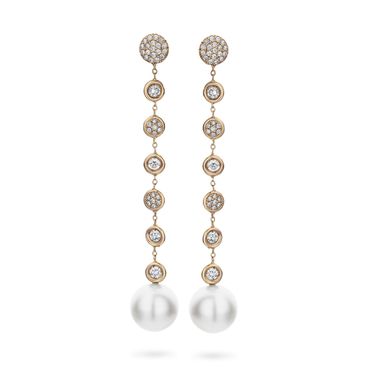 Brinco com Diamantes e Pérolas - Helder Joalheiros 