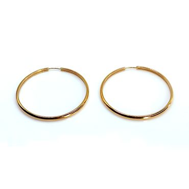 Brinco Argola Fio Redondo em Ouro 18k - Helder Joalheiros 