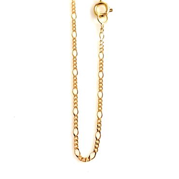 Corrente em Ouro 18k modelo 3 x 1 Fina Maciça - Helder Joalheiros 