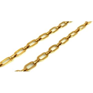 Corrente Cadeado Grande Achatada 60 cm - Helder Joalheiros 