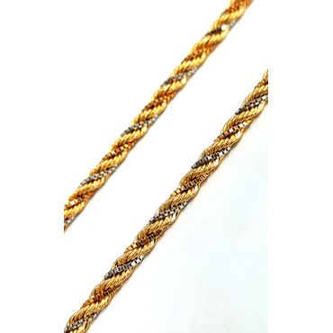 Cordão Torcido Tricolor em Ouro 18k - Helder Joalheiros 