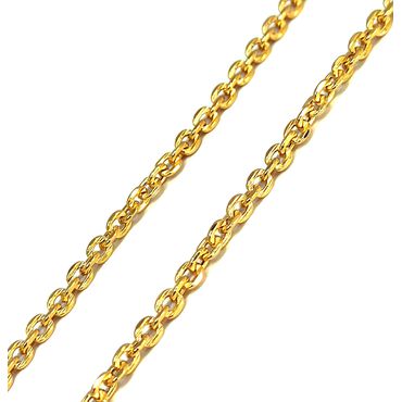 Corrente em Ouro 18k Modelo Cadeado Diamantado Oca com 60 Centímetros - Helder Joalheiros 