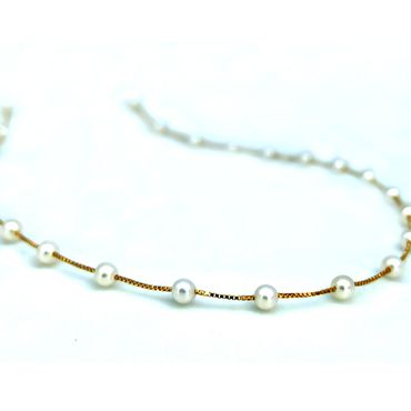 Gargantilha em Ouro 18k Pérolas 45cm - Helder Joalheiros 