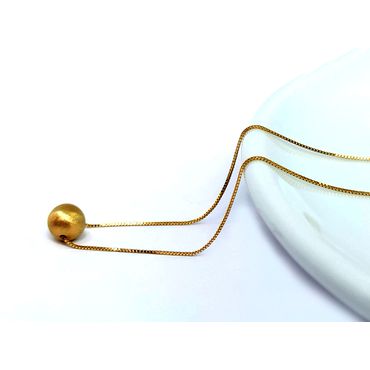 Gargantilha em Ouro 18k com Bolinha Fosca - Helder Joalheiros 