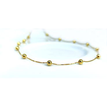 Gargantilha em Ouro 18k Bolinha Polida - Helder Joalheiros 