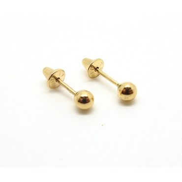Brinco de Bolinha - Ouro 18k 750 - Helder Joalheiros 