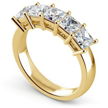 Meia Aliança - Brilhantes Prince - Ouro 18k - Helder Joalheiros 