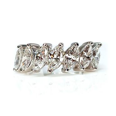 Meia Aliança com Diamantes em Ouro 18k - Helder Joalheiros 