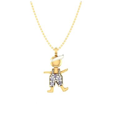 Pingente em Ouro 18k Menino Cravejado - Helder Joalheiros 
