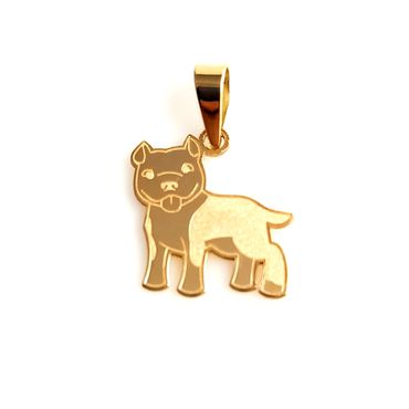 Pingente em Ouro 18k Pet Cachorro Pit Bull - Helder Joalheiros 