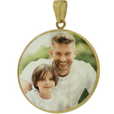  Pingente Memorias Afetivas Fotogravacão - Ouro 18k 750 - Helder Joalheiros 