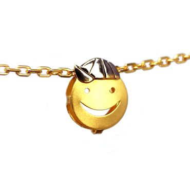 Pingente em Ouro Amarelo e Branco 18k Menino - Helder Joalheiros 